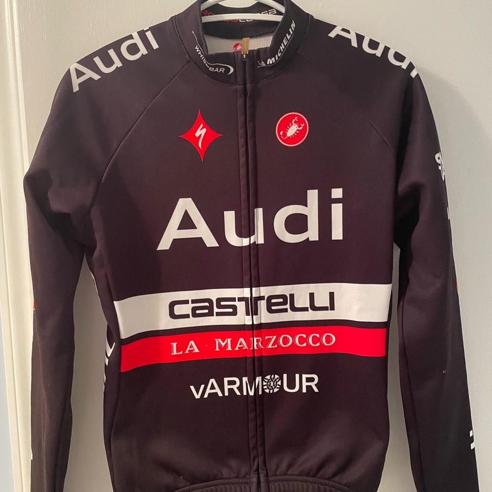 Castelli fleece lined long sleeve cycling jacket
